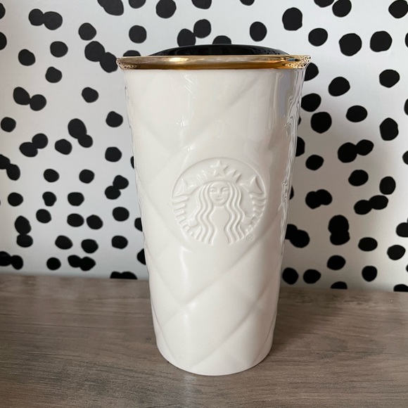 Starbucks Quilted Ceramic Travel Mug - Picture 1 of 6